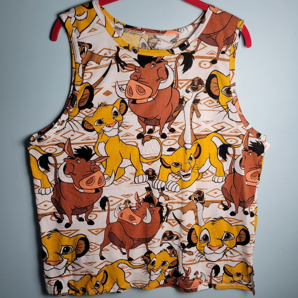 Disney The Lion King Tank Top  Timon Pumbaa Simba All Over Print, V3